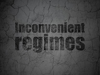 Image showing Political concept: Inconvenient Regimes on grunge wall background