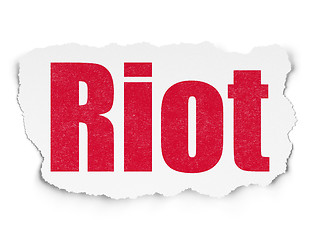 Image showing Politics concept: Riot on Torn Paper background