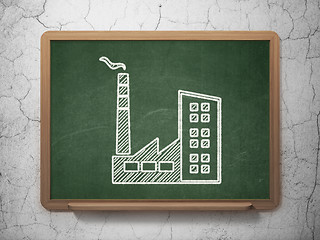 Image showing Industry concept: Industry Building on chalkboard background