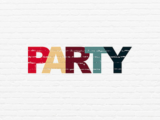 Image showing Entertainment, concept: Party on wall background