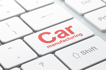 Image showing Industry concept: Car Manufacturing on computer keyboard background