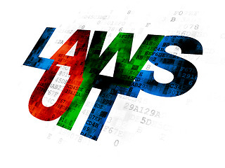 Image showing Law concept: Lawsuit on Digital background