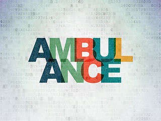 Image showing Medicine concept: Ambulance on Digital Paper background