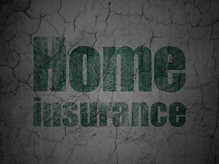 Image showing Insurance concept: Home Insurance on grunge wall background