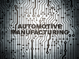 Image showing Manufacuring concept: circuit board with Automotive Manufacturing