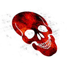 Image showing Healthcare concept: Scull on Digital background