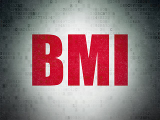 Image showing Healthcare concept: BMI on Digital Paper background
