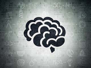 Image showing Science concept: Brain on Digital Paper background