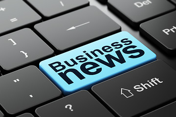 Image showing News concept: Business News on computer keyboard background