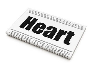 Image showing Healthcare concept: newspaper headline Heart