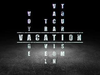 Image showing Vacation concept: Vacation in Crossword Puzzle