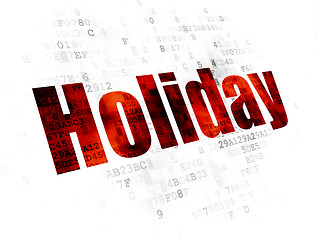 Image showing Vacation concept: Holiday on Digital background