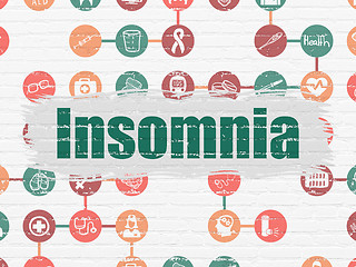 Image showing Health concept: Insomnia on wall background