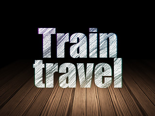 Image showing Travel concept: Train Travel in grunge dark room