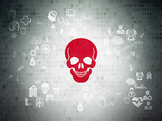 Image showing Health concept: Scull on Digital Paper background