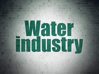 Image showing Industry concept: Water Industry on Digital Paper background