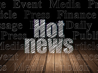 Image showing News concept: Hot News in grunge dark room