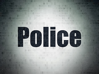 Image showing Law concept: Police on Digital Paper background