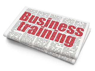 Image showing Learning concept: Business Training on Newspaper background