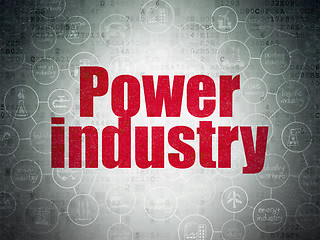 Image showing Industry concept: Power Industry on Digital Paper background