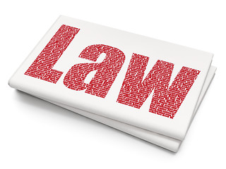 Image showing Law concept: Law on Blank Newspaper background