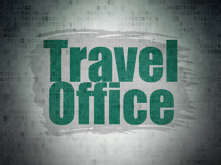 Image showing Travel concept: Travel Office on Digital Paper background