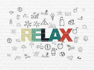 Image showing Vacation concept: Relax on wall background