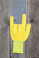 Image showing yellow glove