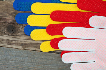 Image showing colored construction gloves