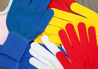 Image showing colored construction gloves