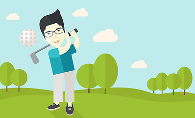 Image showing Golf player on field.