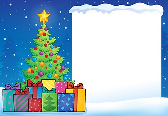 Image showing Frame with Christmas tree topic 7