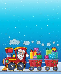 Image showing Christmas train theme image 8