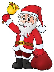 Image showing Santa Claus with bell theme image 1