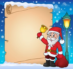 Image showing Santa Claus with bell theme parchment 1