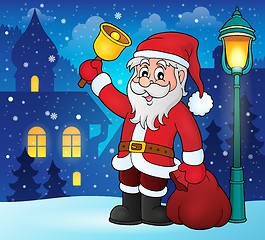 Image showing Santa Claus with bell theme image 2