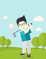 Image showing Golf player on field.