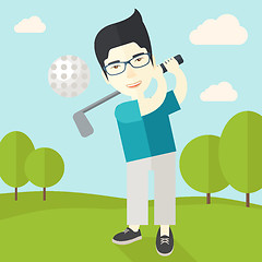 Image showing Golf player on field.