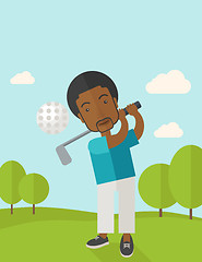 Image showing Golf player on field.