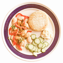 Image showing Retro looking Vegetarian dish