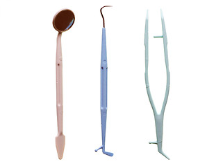 Image showing Retro look Dentist tools isolated