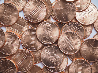 Image showing Dollar coins background