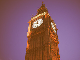 Image showing Retro looking Big Ben in London