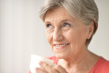 Image showing  woman with cup 