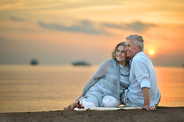 Image showing  couple at sea 