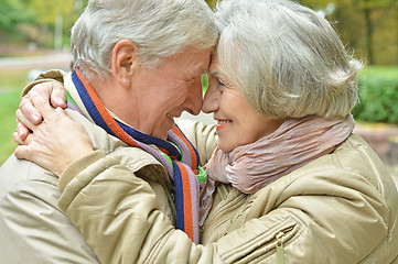 Image showing couple in autumn park