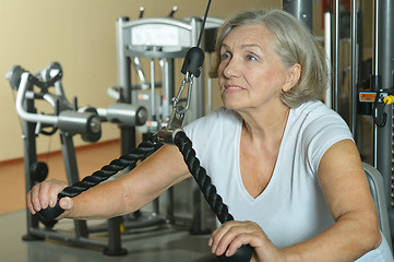 Image showing Portrait of elderly woman