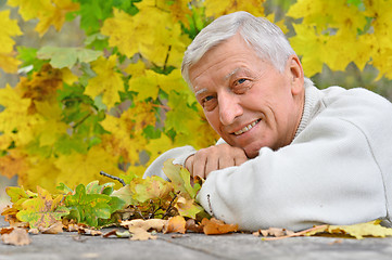 Image showing happy senior man 