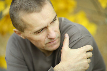 Image showing man out for a walk 