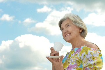 Image showing woman with cup 